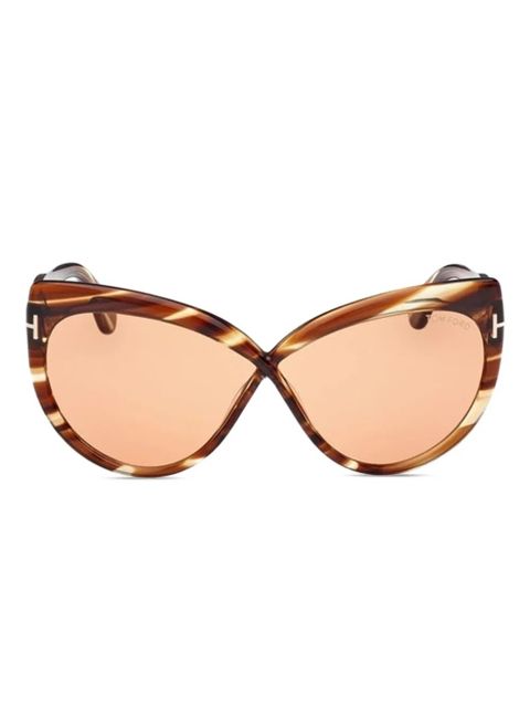 TOM FORD Eyewear oversized-frame sunglasses - Brown - zdjęcie produktu nr 1
