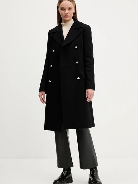 Guess Jeans longsleeve kolor beżowy z półgolfem W5BP23 KA0H1