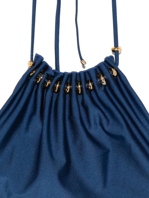 ZIMMERMANN Aster gathered bead swimsuit - Blue