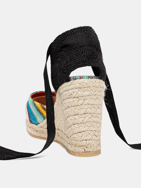 Missoni espadryle Eva 80 kolor multicolor na koturnie MWB008_083