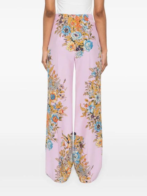 ETRO floral-print straight-leg trousers - Pink