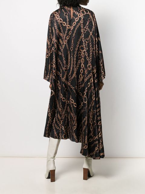 Balenciaga Chains Typo asymmetric dress - Black