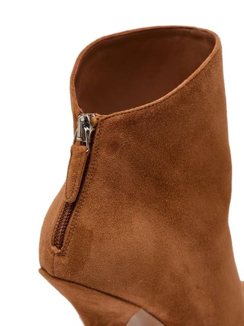 Paris Texas 105mm suede pointed-toe ankle boots - Brown