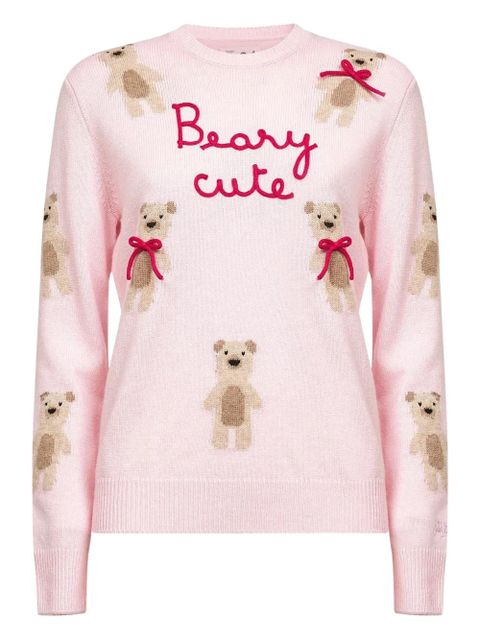 MC2 Saint Barth teddy-detail crew-neck sweater - Pink - zdjęcie produktu nr 1