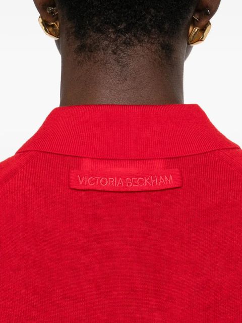 Victoria Beckham short-sleeves polo top - Red