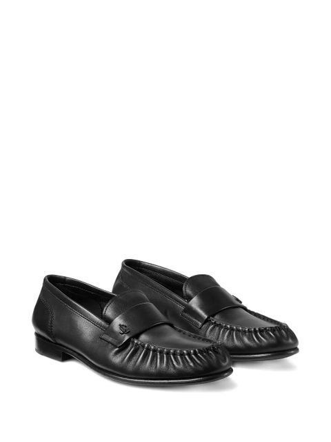 Jimmy Choo Ellis logo-plaque loafer - Black