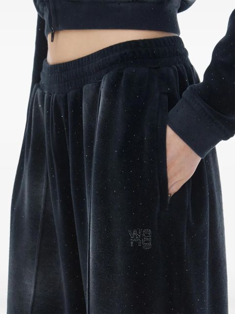 Alexander Wang rhinestone-embellished track pants - Black
