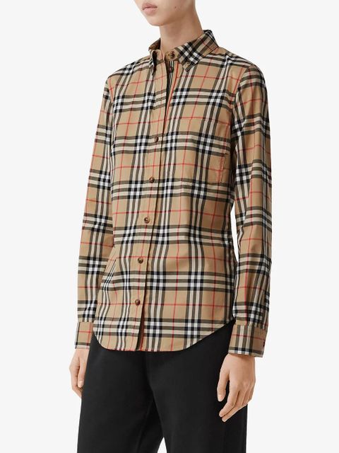Burberry Vintage Check button-down shirt - Brown