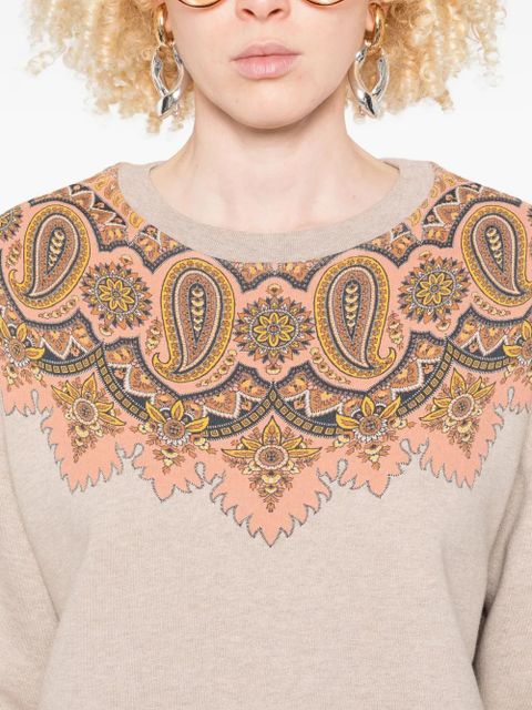 ETRO paisley-details crew-neck sweatshirt - Neutrals
