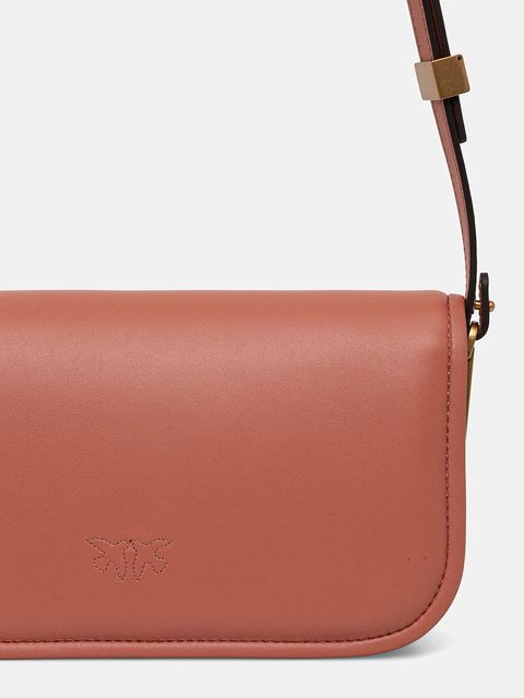 Pinko torebka skórzana Horizontal kolor różowy 105083 A26L