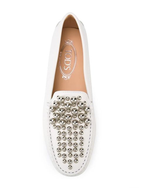 Tod's studded loafers - White