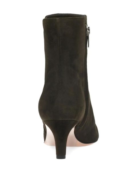 Gianvito Rossi pointed-toe suede ankle boots - Green