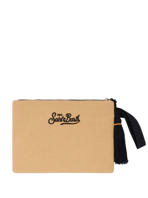 MC2 Saint Barth beaded leopard-print clutch bag - Neutrals - zdjęcie produktu nr 1