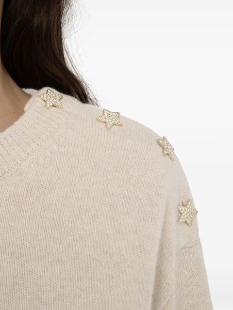 Zadig&Voltaire Swyna LC Bijoux star-embellished sweater - Neutrals