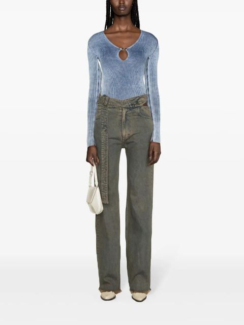 Diesel M-Teri ribbed-knit top - Blue