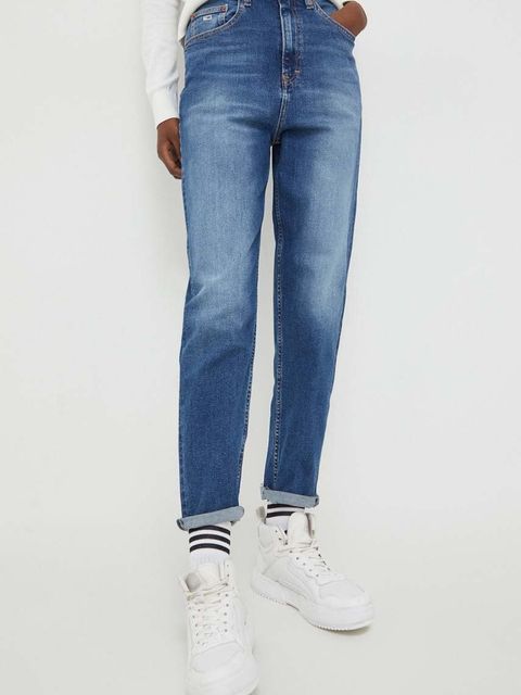 Tommy Jeans jeansy damskie kolor niebieski DW0DW17196