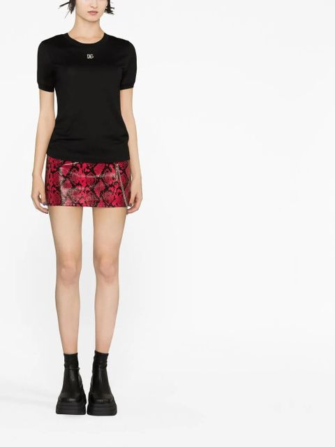 Dolce & Gabbana crystal-embellished round-neck T-shirt - Black - zdjęcie produktu nr 2