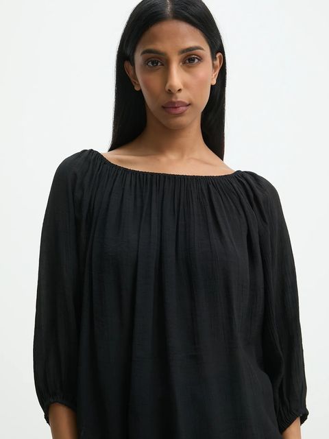 Answear.LAB bluzka damska kolor czarny gładka