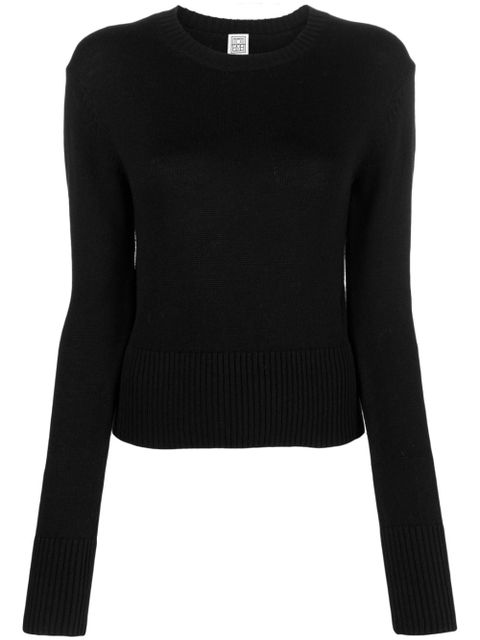 TOTEME crew-neck ribbed jumper - Black - zdjęcie produktu nr 1