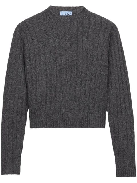 Prada cropped Re-Cashmere sweater - Grey - zdjęcie produktu nr 1