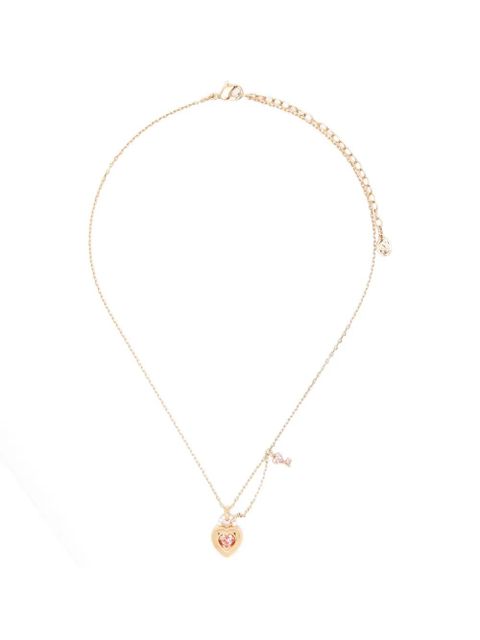 Swarovski heart-key-pendant necklace - Gold - zdjęcie produktu nr 1