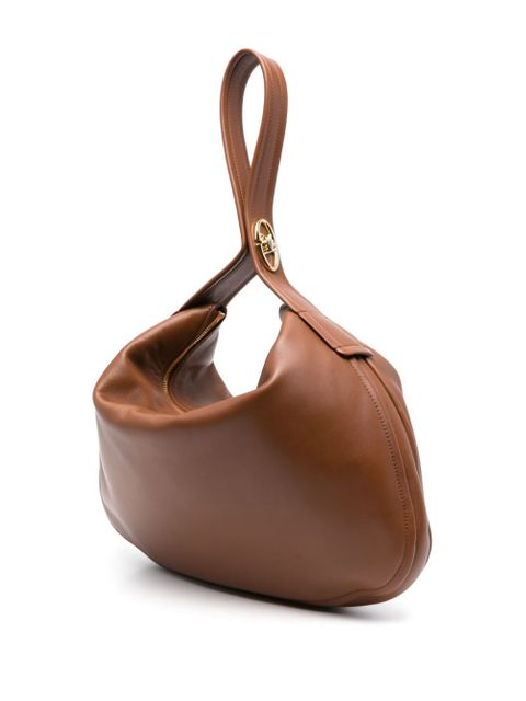 Valentino Garavani VLogo leather shoulder bag - Brown