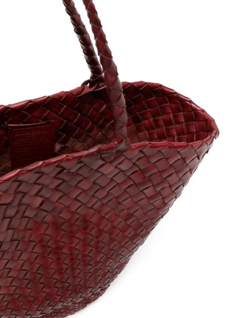 DRAGON DIFFUSION Egola woven tote bag - Red