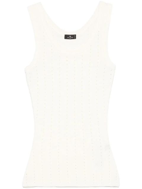 ETRO pointelle-knit top - White - zdjęcie produktu nr 1