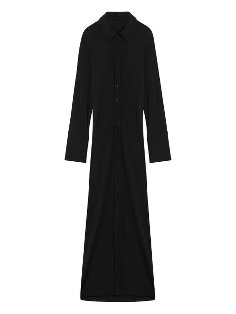 Sportmax button-front maxi shirt dress - Black - zdjęcie produktu nr 1
