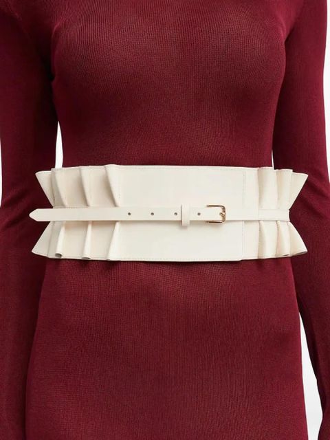 ZIMMERMANN ruffled leather belt - Neutrals