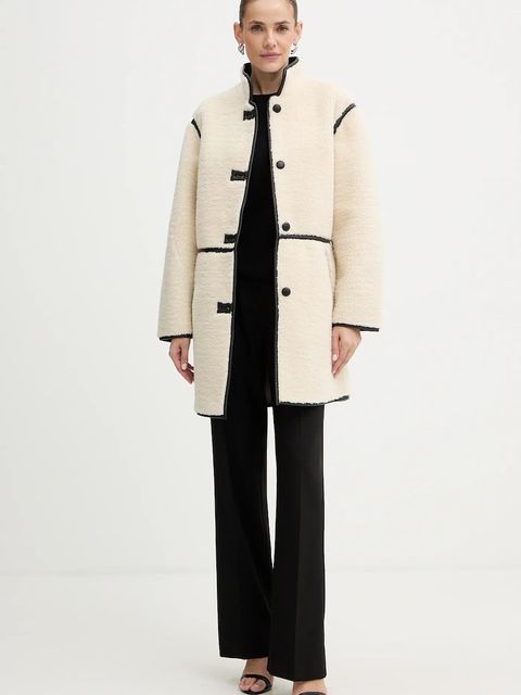 Morgan płaszcz kolor beżowy GLAINI - zdjęcie produktu nr 2