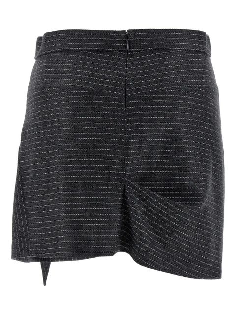 ISABEL MARANT Rosaria striped-pattern mini skirt - Grey - zdjęcie produktu nr 2