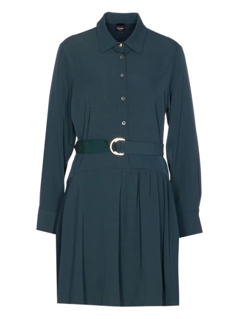 PINKO belted shirt mini dress - Green - zdjęcie produktu nr 1