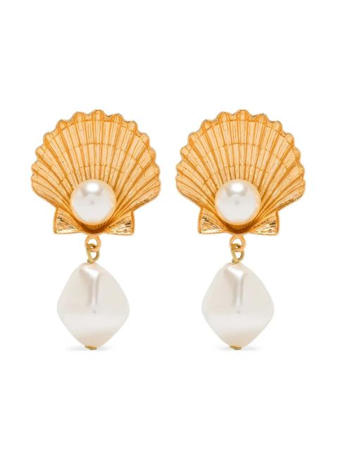 Jennifer Behr shell-pearl earrings - Gold - zdjęcie produktu nr 1