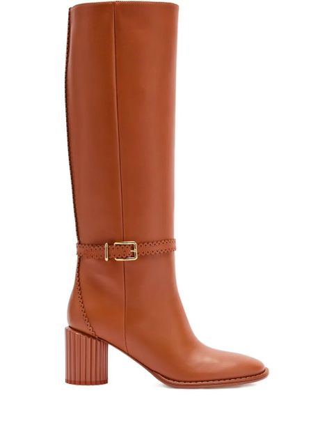 ZIMMERMANN scalloped buckle knee-high boots - Brown - zdjęcie produktu nr 1