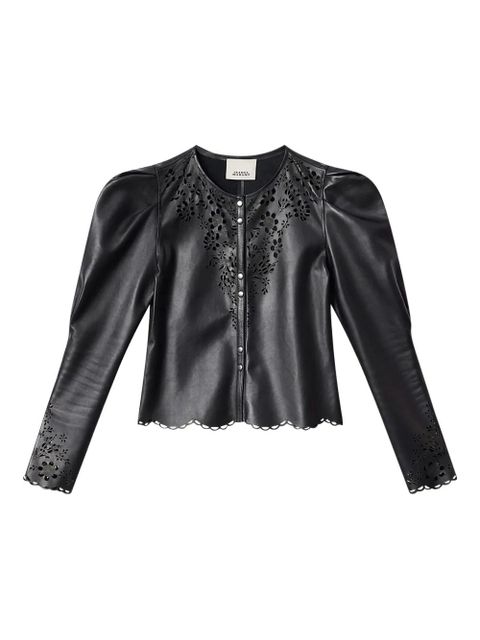 ISABEL MARANT Nerida floral-cutout shirt - Black - zdjęcie produktu nr 1