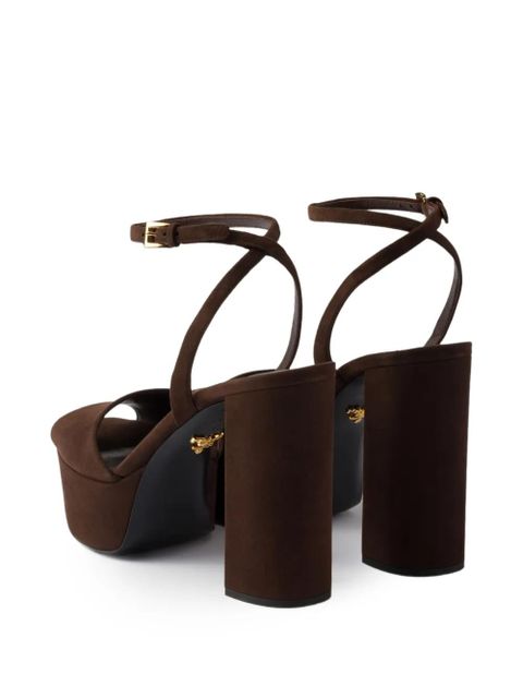 Prada 115mm platform sandals - Brown