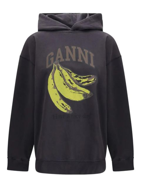 GANNI banana-print hoodie - Grey - zdjęcie produktu nr 1