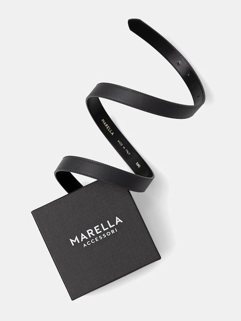 Marella pasek skórzany damski kolor szary 2523506037200