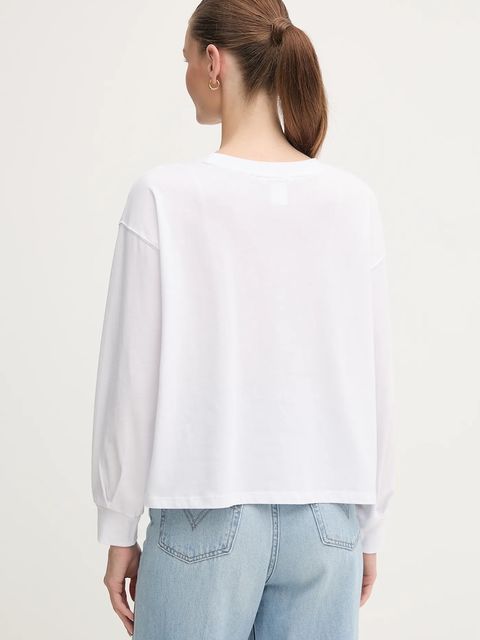 Dkny longsleeve bawełniany kolor biały DJ5T1488 - zdjęcie produktu nr 2