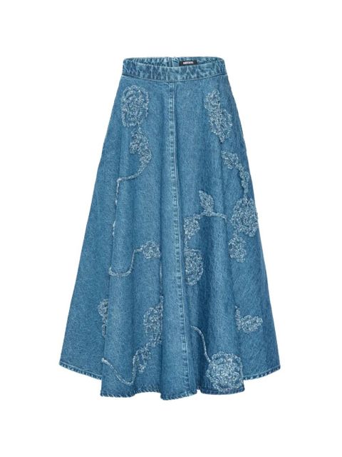 ROTATE BIRGER CHRISTENSEN flower midi skirt - Blue - zdjęcie produktu nr 1