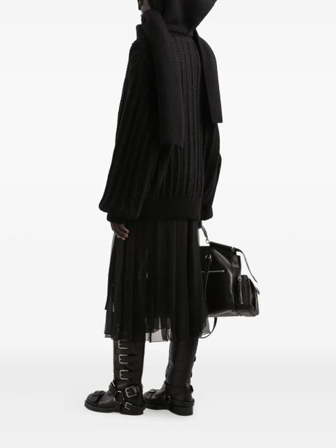 Dolce & Gabbana ribbed-knit long-sleeve cardigan - Black