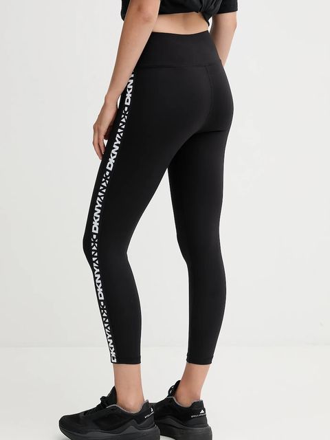 Dkny legginsy damskie kolor czarny z aplikacją DP5P3523 - zdjęcie produktu nr 2