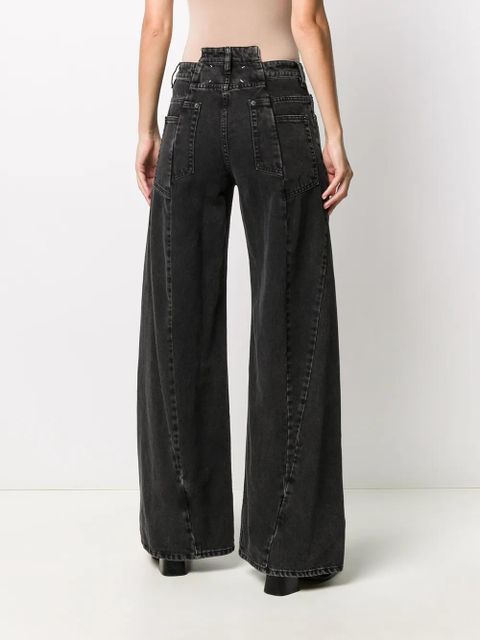Maison Margiela Décortiqué wide-leg jeans - Black
