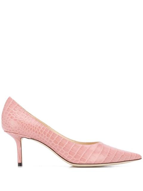 Jimmy Choo Love 65mm crocodile-effect pumps - Pink - zdjęcie produktu nr 1