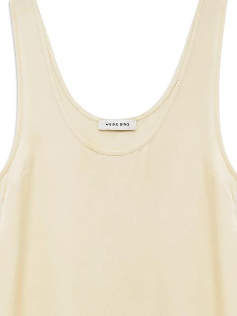 ANINE BING Lea scoop-neck top - Yellow