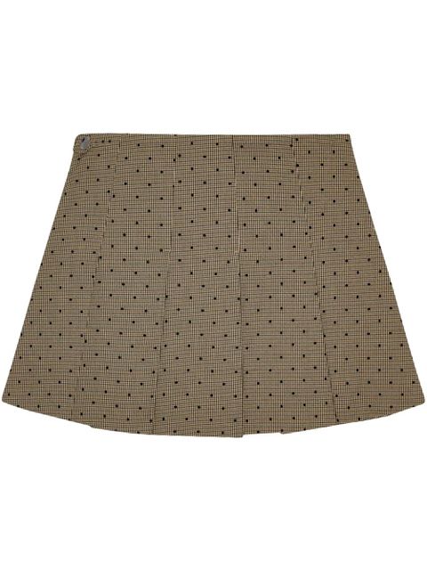 GANNI check-print mini skirt - Neutrals - zdjęcie produktu nr 1