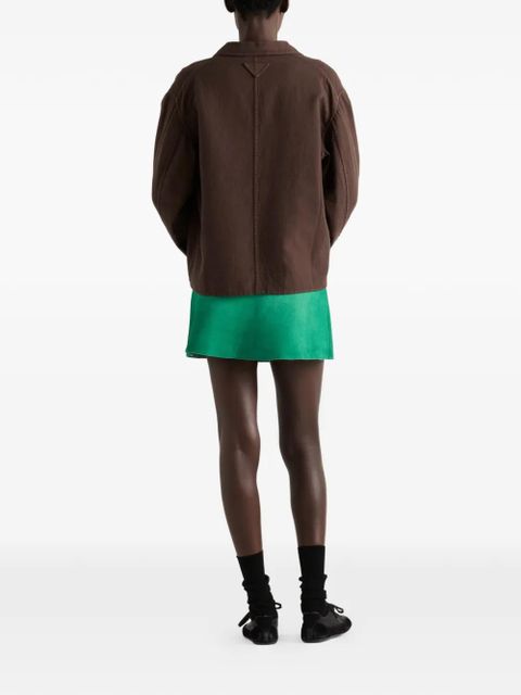 Prada suede mini skirt - Green