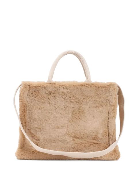 Marni faux-fur top-handle tote bag - Brown - zdjęcie produktu nr 2