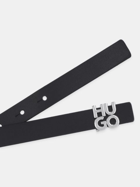 HUGO pasek skórzany damski kolor czarny 50548473 - zdjęcie produktu nr 2